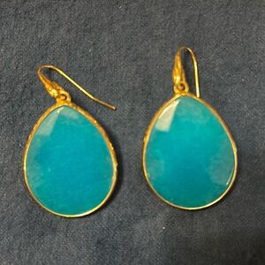 Turquoise and Gold earrings nice quality